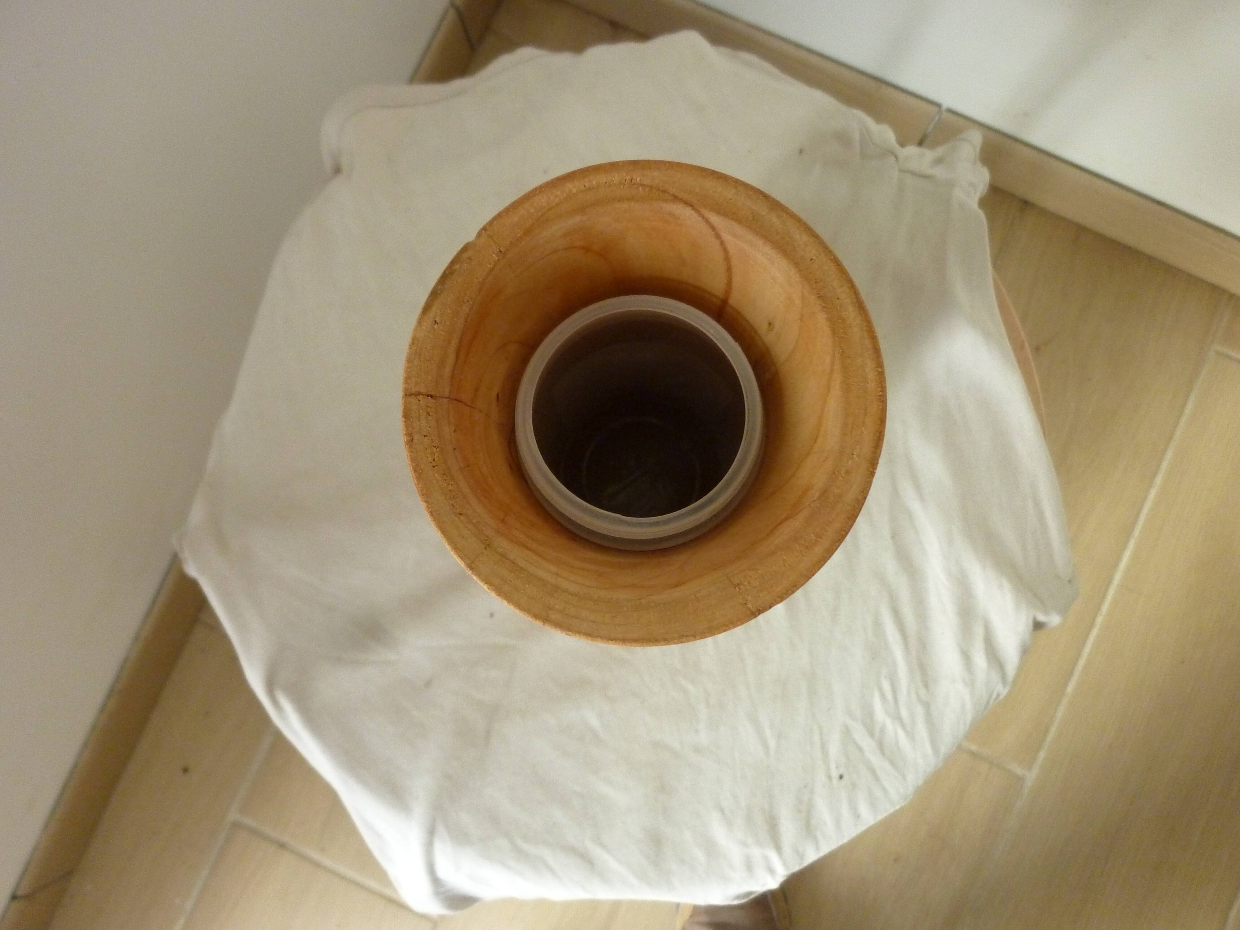 wooden vase