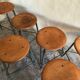 Lot de 7 tabourets tripodes vintage style industriel 1960-80’s