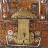 Ancient colonial travel trunk