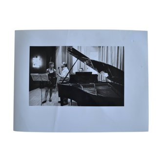 " Piano violon " photo anonyme noir & blanc originale