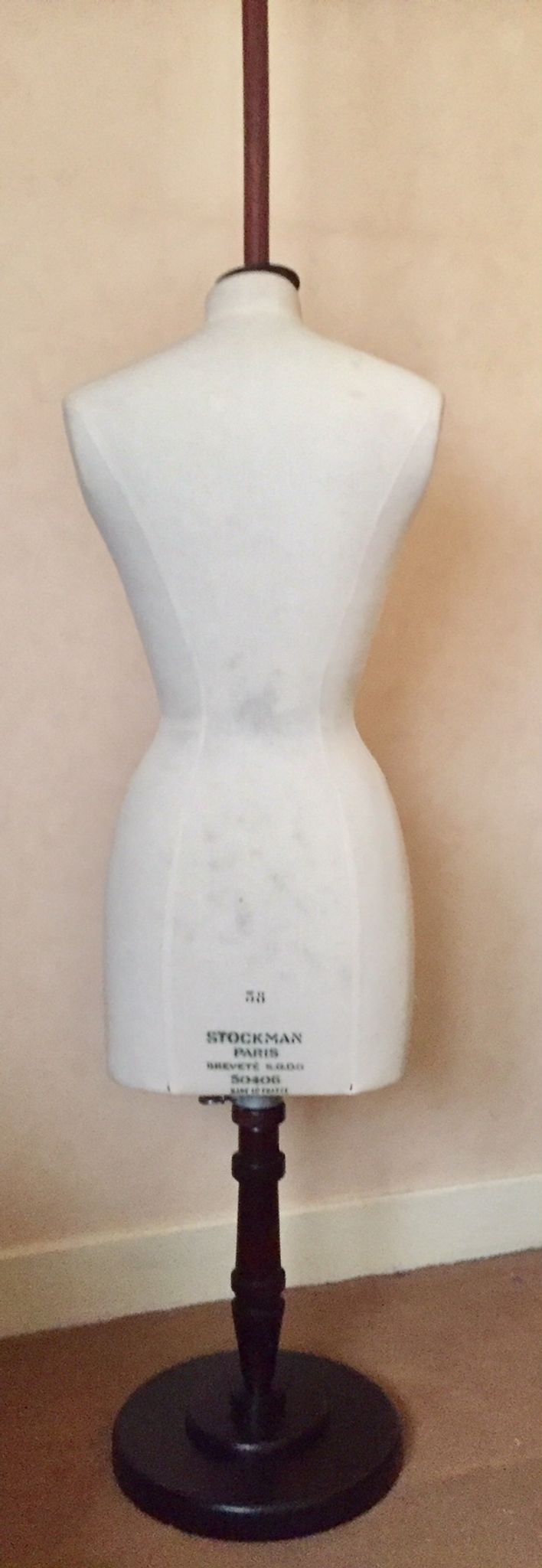 Buste mannequin femme Stockman taille 38 avec trépied en bois ajustable