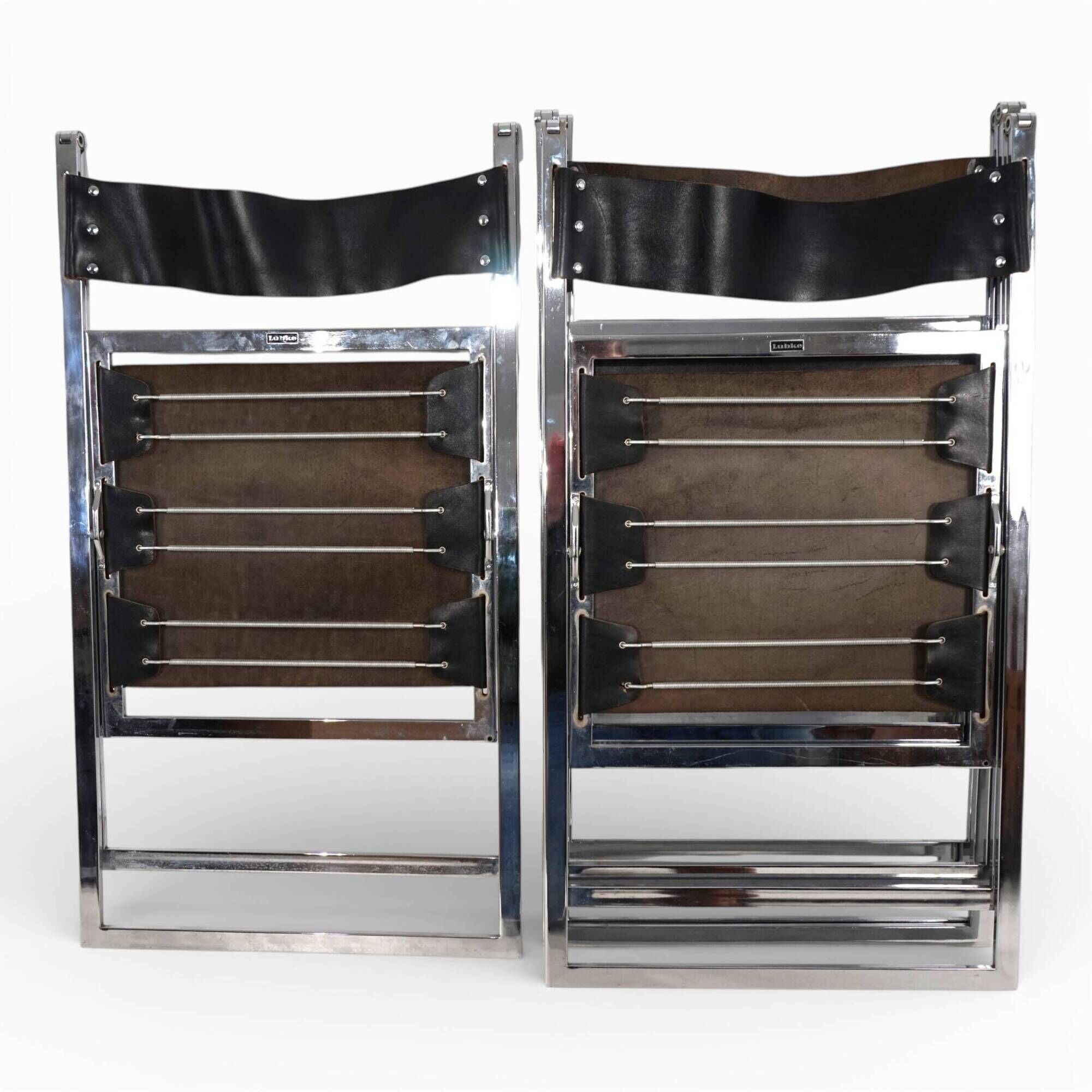 Lübke 4-piece set of folding dining chairs by Fantoni&Geraci, 1969