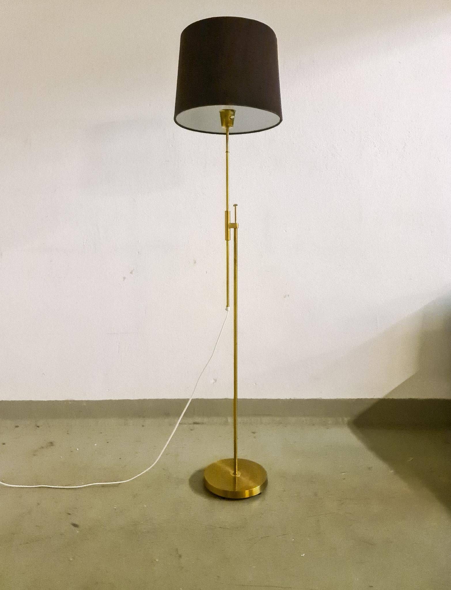 Mid-century brass floor lamp by Falkenbergs Belysning, Sweden, 1960s.