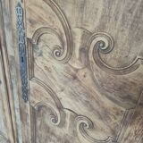 Armoire d'époque Louis XV 18éme en chêne et noyer massif Aérogommer