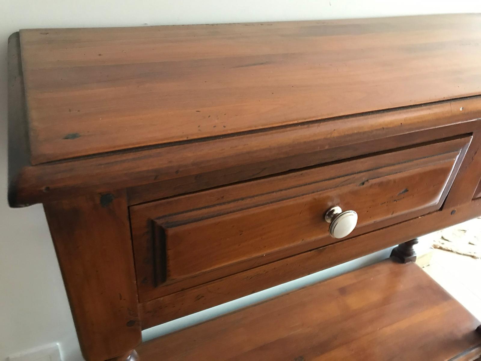 Solid wood entrance console