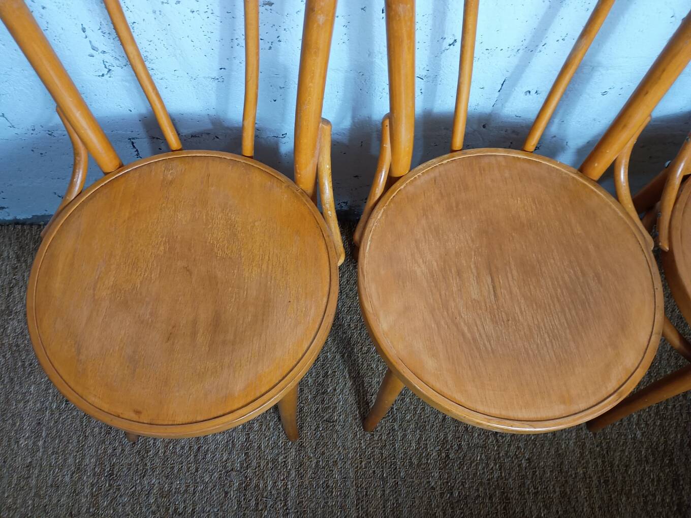 4 bentwood bistro chairs in the Thonet style