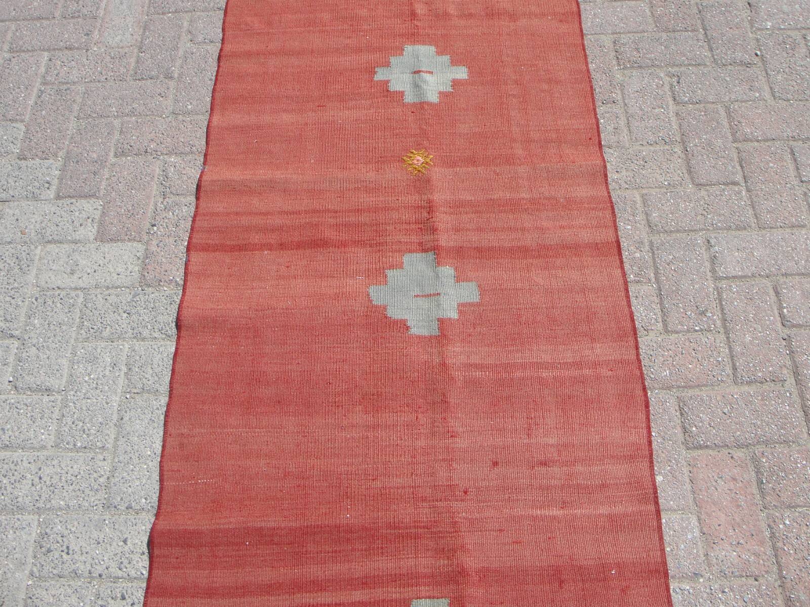 small red runner kilim rug - handmade rugs for hallway