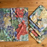 6 serviettes de table motifs fleuris
