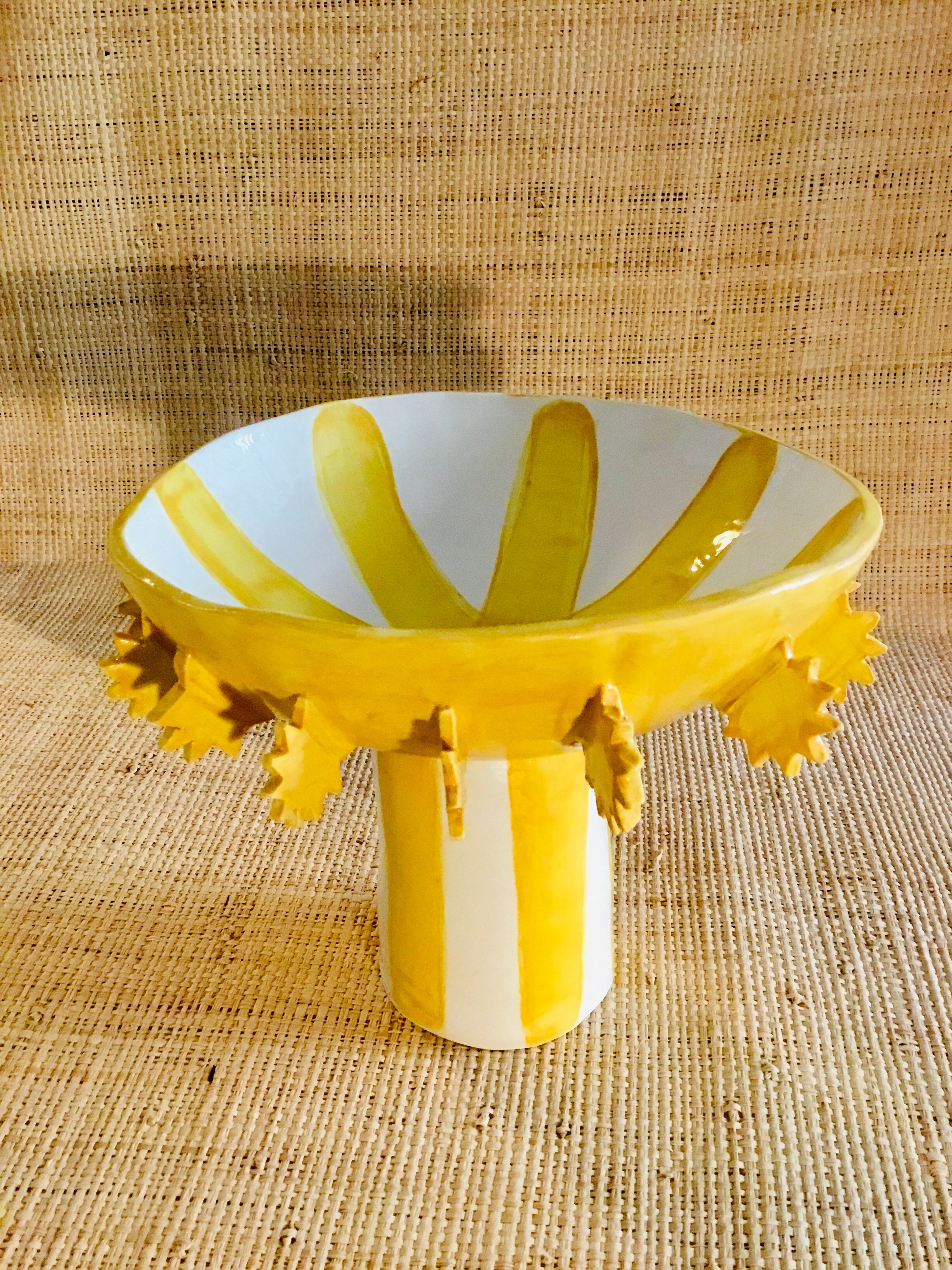 Hand-painted ceramic cut