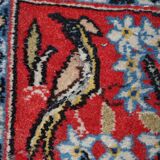 Tapis vintage fait main Tabriz persan 46cm x 54cm (1950s)