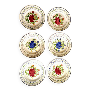 Rare Lot de 6 Assiettes