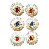 Rare set of 6 plates Creil & Montereau (Floral pattern) – circa 1850