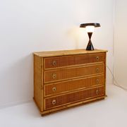 Dal Vera chest of drawers in bamboo and wicker/rattan, Italy 1960s