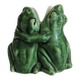 Antique double frog vase in ceramic