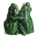 Antique double frog vase in ceramic
