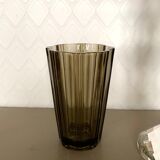 1970 smoked glass vase