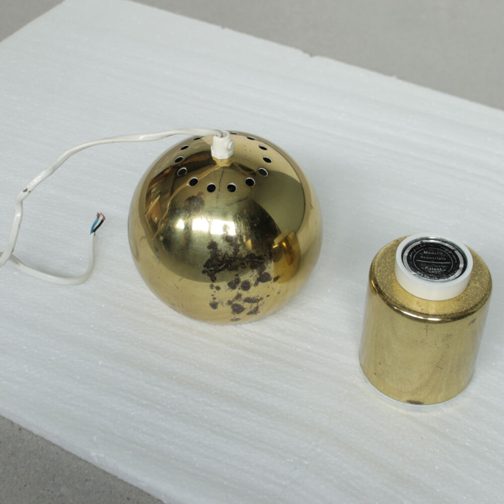 Magnetic brass ball light by Reggiani