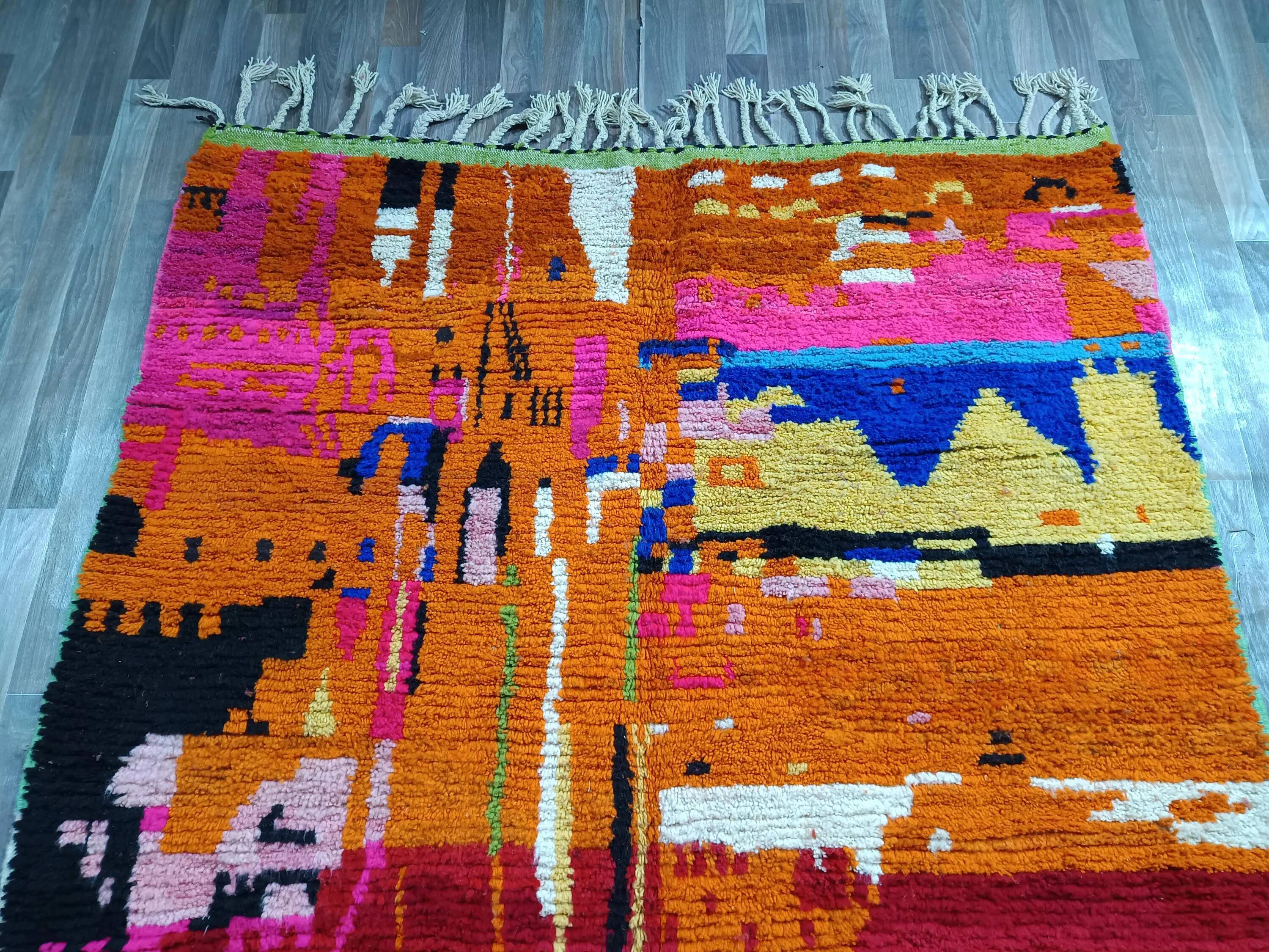 Tapis berbère artisanal Maroc 3 x 2 m