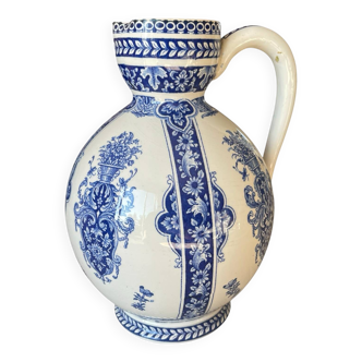 19th century Gien earthenware pitcher