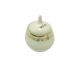 Ewa sugar bowl, modernism, ivory white porcelain, Poland, 1970s.