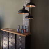 Daybat enamelled black industrial lamp