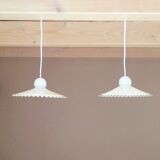 Set of 2 50s opaline pendants