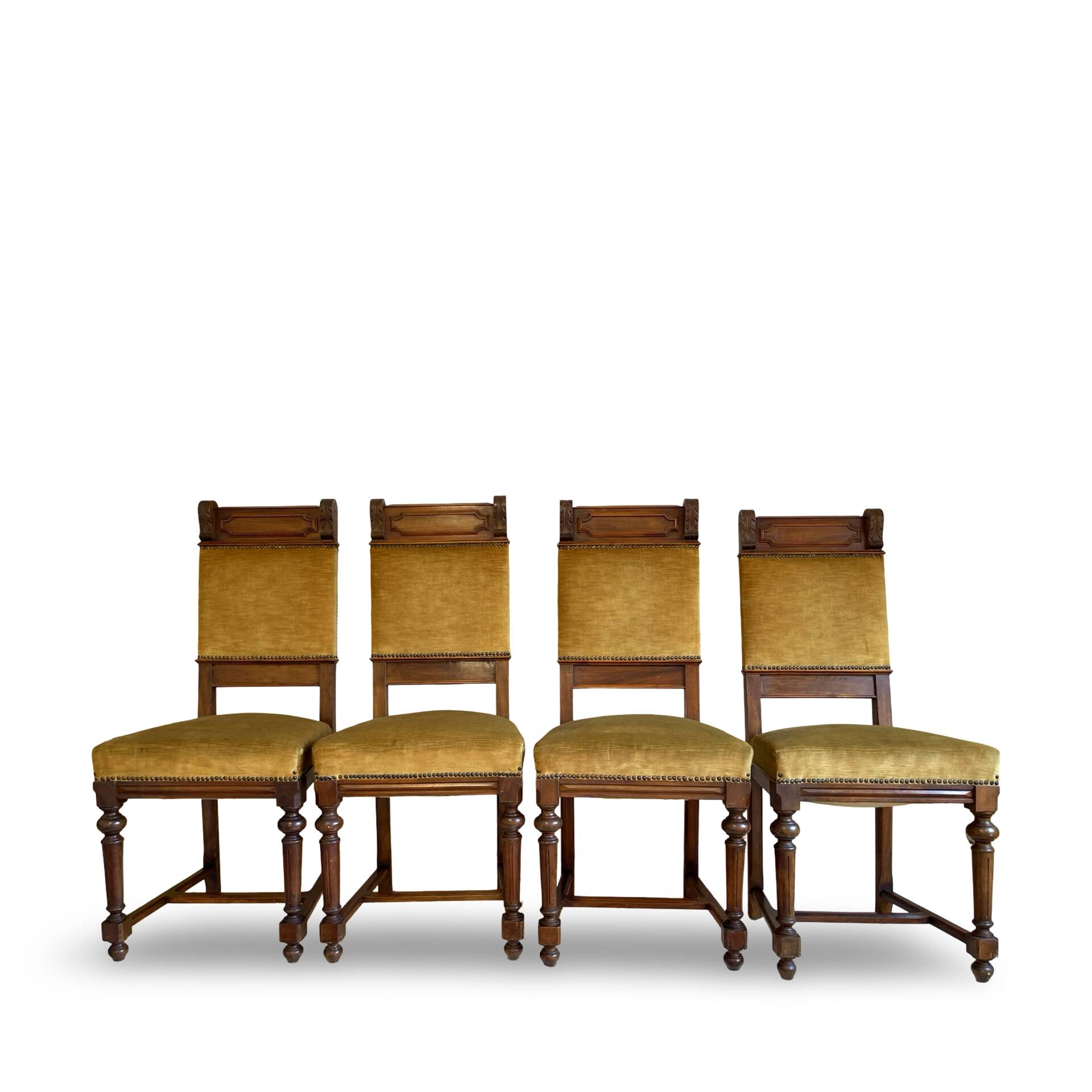 four Victorian dining chairs