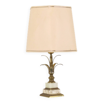 Vintage Palm Tree Pineapple Table Lamp, Massive, 1970s, 48cm