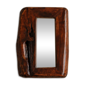 Vintage organic brutalist mirror, 1970s.