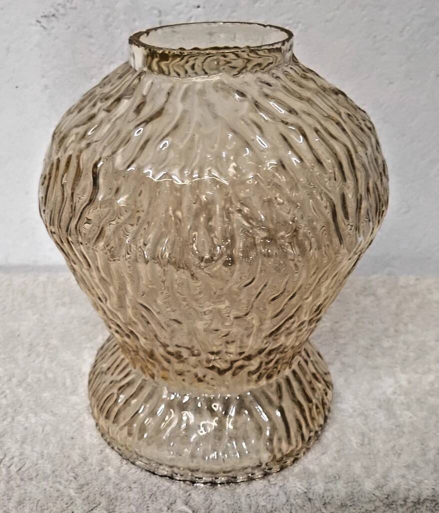 Vintage Amber Cut Glass Lampshade