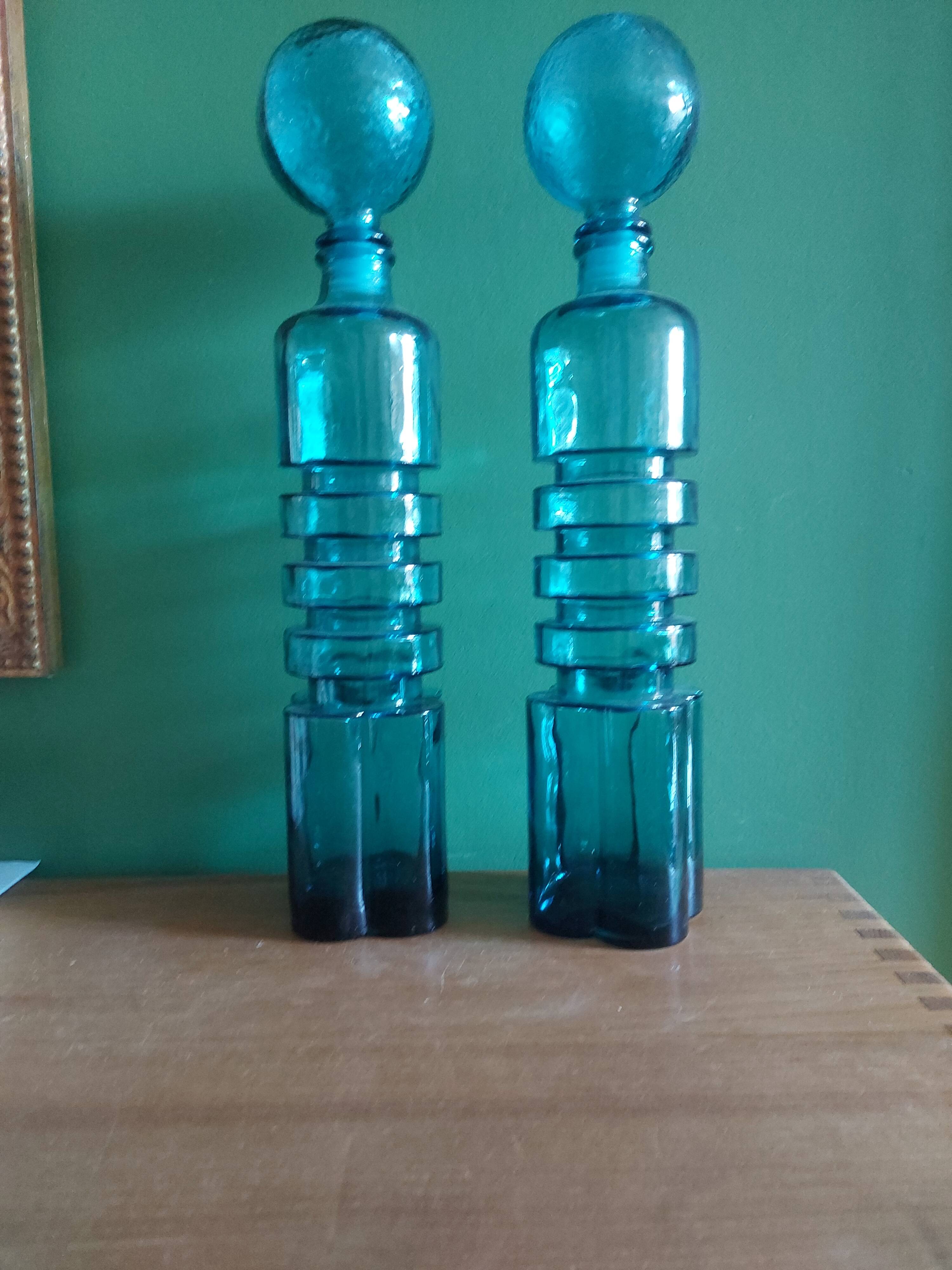 Pair of vintage 70's bottles