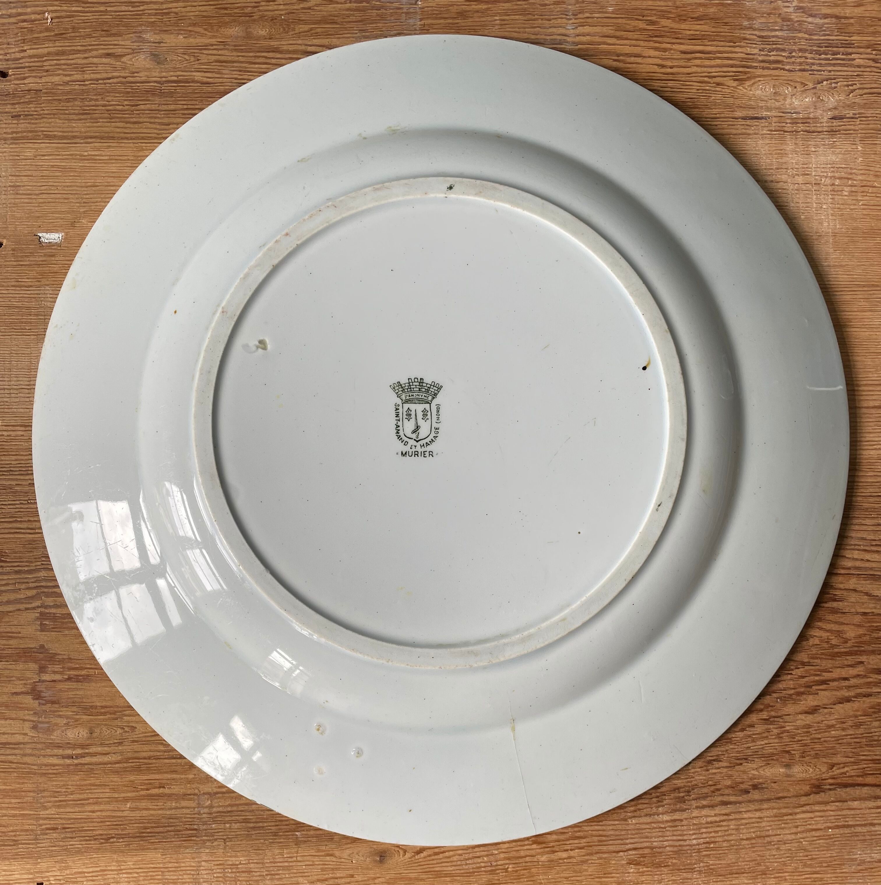 Set of two old dishes Terre de Fer St Amand & Hamage, "Mulberry" collection