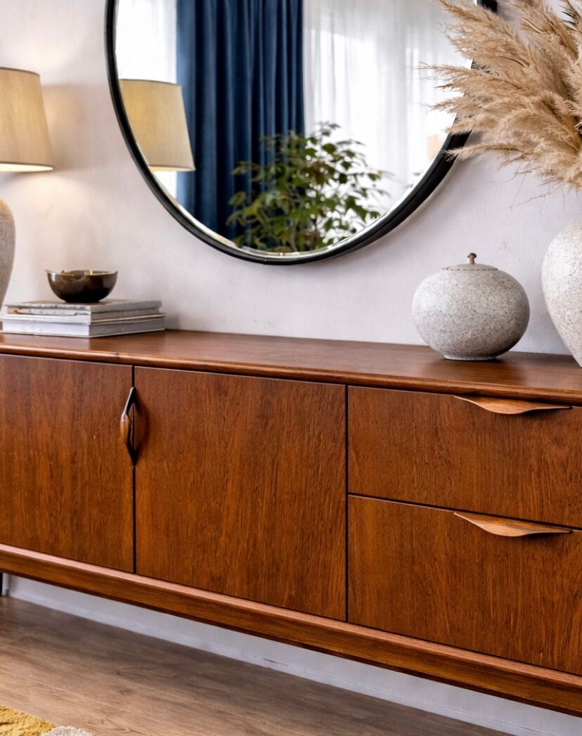 Enfilade scandinave vintage en teck