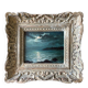 Tableau HSP "clair de lune" Marine signée + cadre (éc. début XX°)