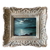 Tableau HSP "moonlight" Marine signed + frame (early 20th century)