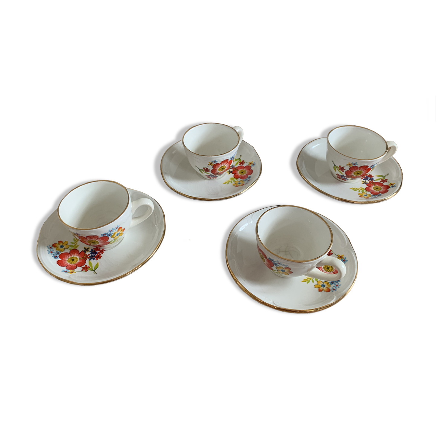 Cups and under cups porcelain gien RIVIERA