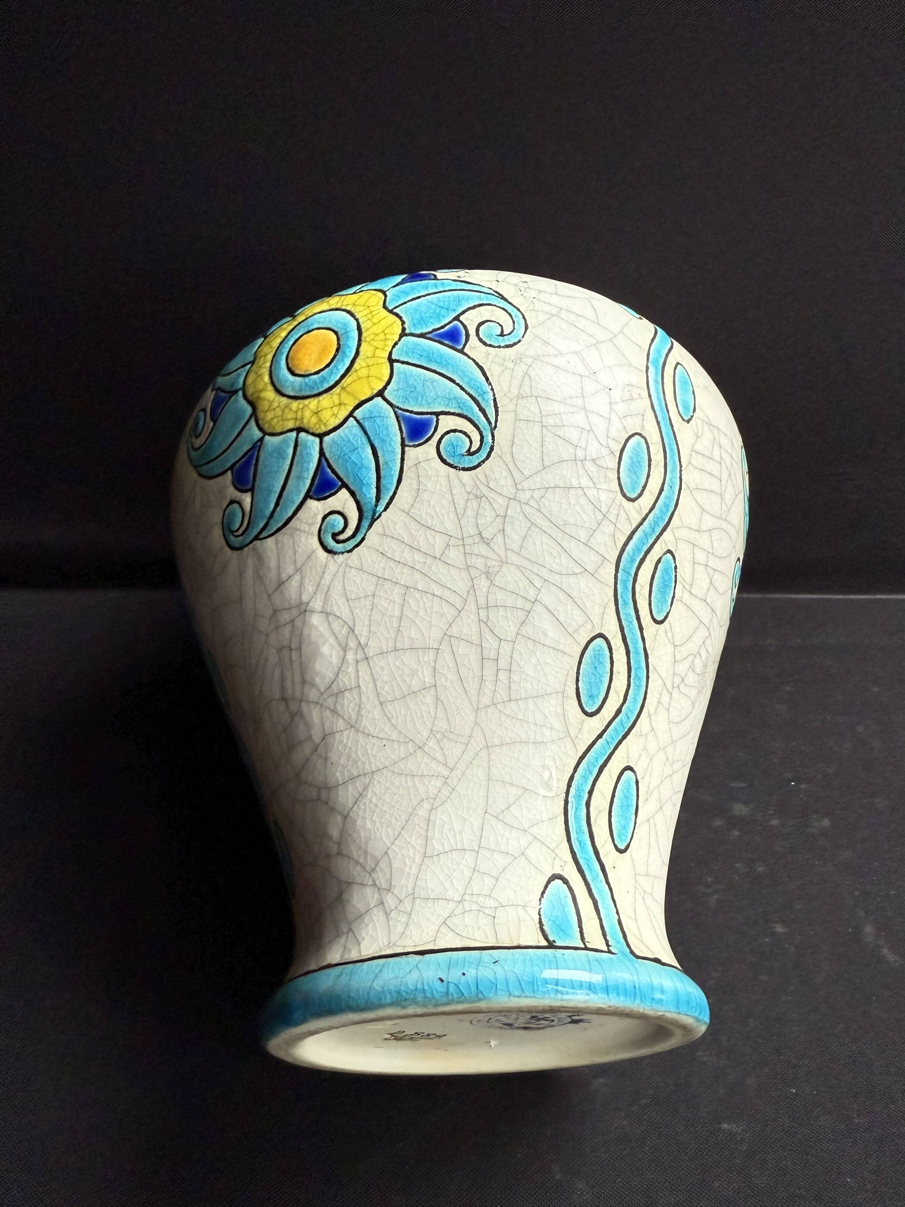 Art Deco earthenware vase – Boch La Louvière – Charles Catteau (1880-1966)