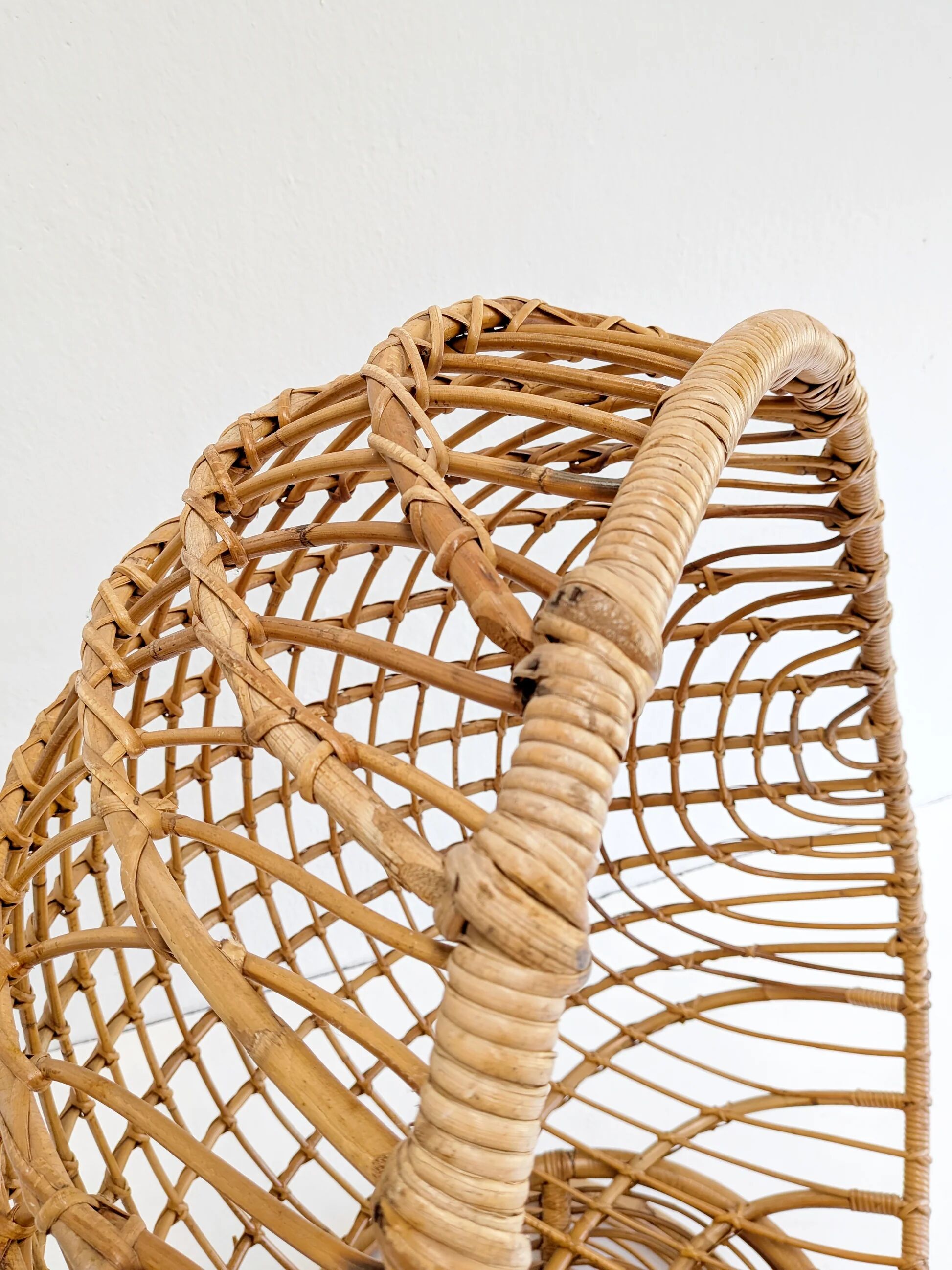 Vintage rattan egg chair 1960s