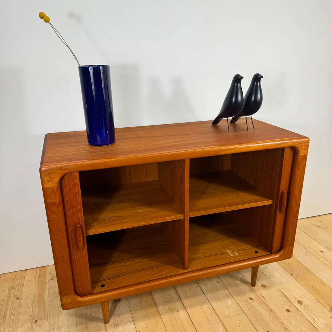 Dyrlund buffet in teak with sliding doors, Denmark 1960.