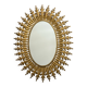 1950s wrought iron sunburst mirror from Spain and Ibiza