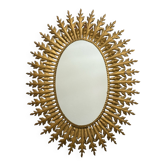 1950s wrought iron sunburst mirror from Spain and Ibiza