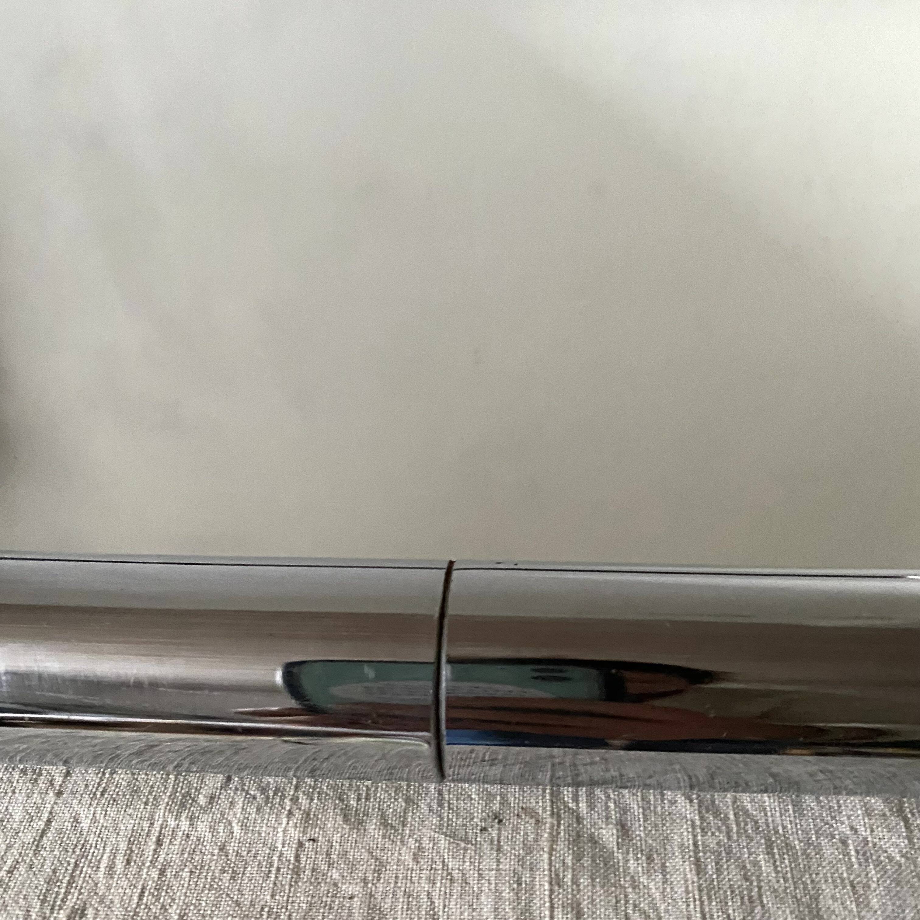 Vintage tubular chrome mirror, 70s