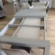 Captain Oliver solid wood table, integrated extensions.
