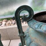 Medici vases, urns with handles, signed Faure in Revin