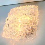 Molded glass bubble wall lamp