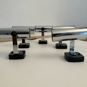 Set de 5 appliques vintage orientable chromée, Italie 1970