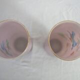 Pair of pink opaline vases from the 1920s