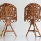 Mid-Century French Riviera Bamboo and Rattan Table Lamps, 1960s
