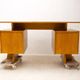 Writing desk, mid-century beechwood, 1970s, Czechoslovakia