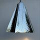 Modern hammered chrome metal suspension
